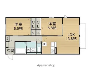 パレス ガーデン【103号室】の間取り