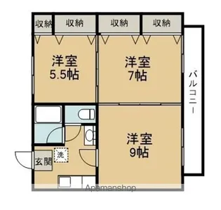 アーバンコート宮町【1階】の間取り