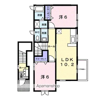 セレノ アロッジオ【2階】の間取り