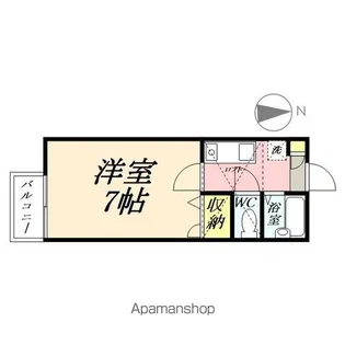 コーポ幸【102号室】の間取り