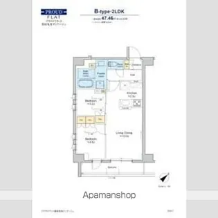 プラウドフラット墨田曳舟ディアージュ【4階】の間取り