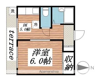西部第3ハイツ【1階】の間取り