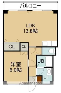 ロイヤルシティ参番館 若松町【2階】の間取り