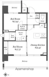 ブランシエスタ本所吾妻橋【7階】の間取り