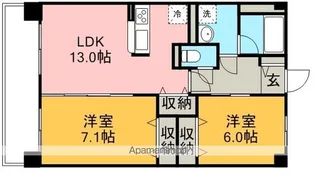 リリーヴィレッジCREST【2階】の間取り