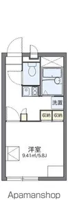 レオパレスアドミラブール【1階】の間取り