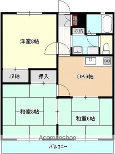 森マンション【302号室】の間取り