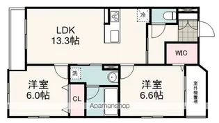 アヴェニール豊田【102号室】の間取り