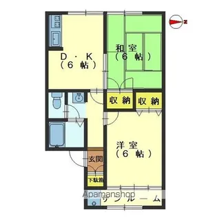 ベルクレージュ・FUJINAGA D棟【2階】の間取り