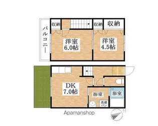 キャナル・ワンA【7号室】の間取り