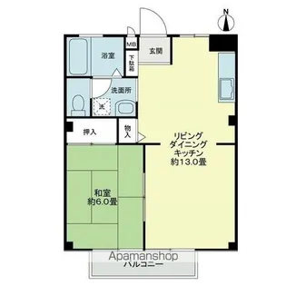 フォブール円座 Ⅱ【2階】の間取り