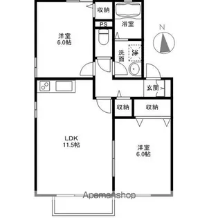 メナー B【1階】の間取り