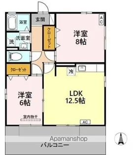 サン フローラ C棟【1階】の間取り