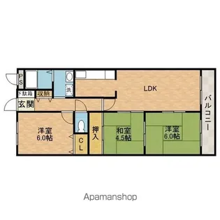 クオレグランデ【3階】の間取り