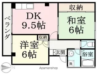 コーポラス栄【202号室】の間取り
