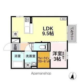 アクシス B【2階】の間取り
