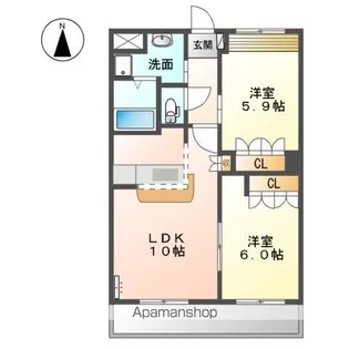 ソレイユ【2階】の間取り