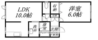 メゾンドグレイ【202号室】の間取り