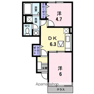 すいふようC【1階】の間取り
