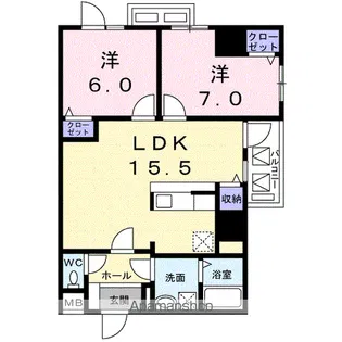 ジャルディーノ 南葛西【8階】の間取り