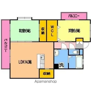 CASAMIA【302号室】の間取り