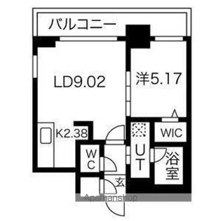 コローレ知事公館前【2階】の間取り