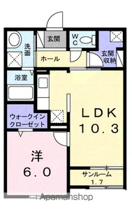 リバープレッソⅡ【1階】の間取り