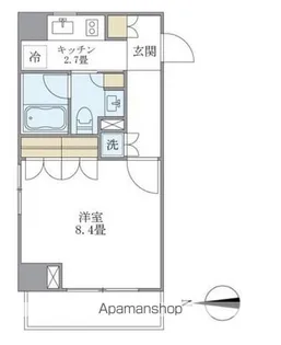 BRILLIA IST 白金高輪【2階】の間取り