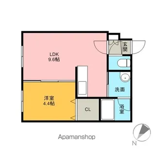 ブランノワール琴似3・3【4階】の間取り