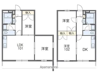 レオパレス藤里【302号室】の間取り