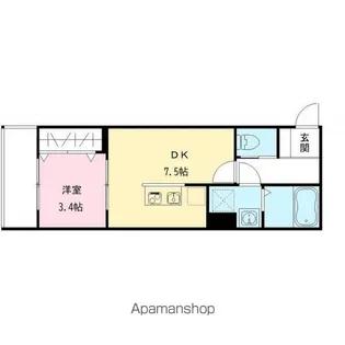 REGIES近大SOUTHⅡ【305号室号室】の間取り