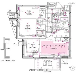 ピアース都立大学【1階】の間取り