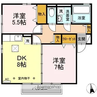 アークパル A【102号室】の間取り
