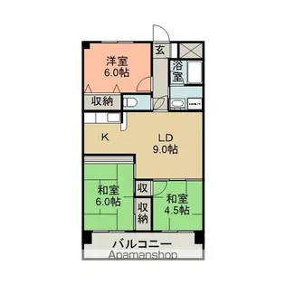 グレイス旭台【4階】の間取り