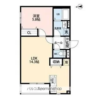 MOMO’S HOUSE【1階】の間取り