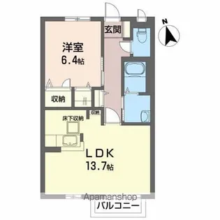 プレジール参番館【103号室】の間取り
