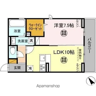 DーROOM花園【3階】の間取り