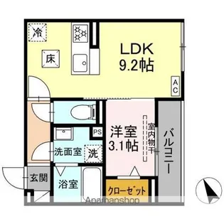 DーHILLS小池【1階】の間取り