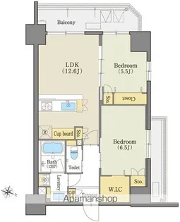 アヴァンセテラス瑞穂通【12階】の間取り