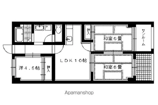 カストルム洛北【709号室】の間取り