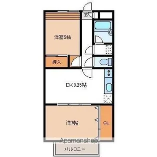 コーポシャルマンⅣ【101号室】の間取り