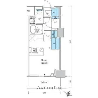 ロイヤルパークスER万代【7階】の間取り