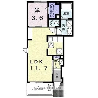 セイバリー【1階】の間取り