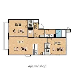 クレールB【101号室号室】の間取り