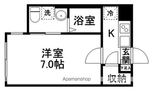 スタジオフラット八幡【302号室】の間取り