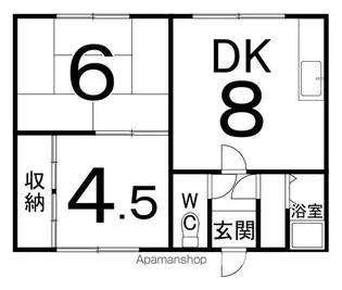椿マンション(北園)【2号室】の間取り