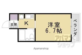 フロイデ東向日【411号室】の間取り