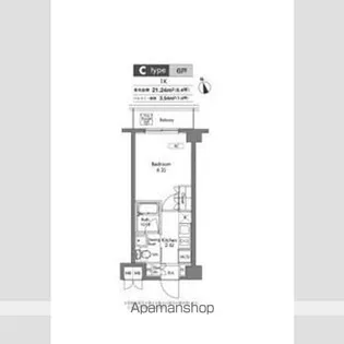 プラウドフラット神楽坂【1階】の間取り
