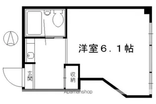 サンウォーター【206号室】の間取り
