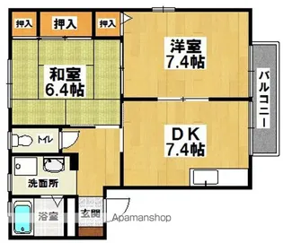 グランシード白水苑【1階】の間取り